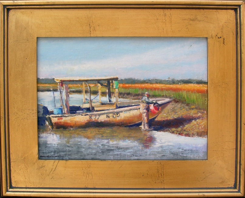 Out for Oysters Mark Kelvin Horton, Horton Hayes Fine Art oil on linen, 14x17 framed retail price $1,500 starting bid $500