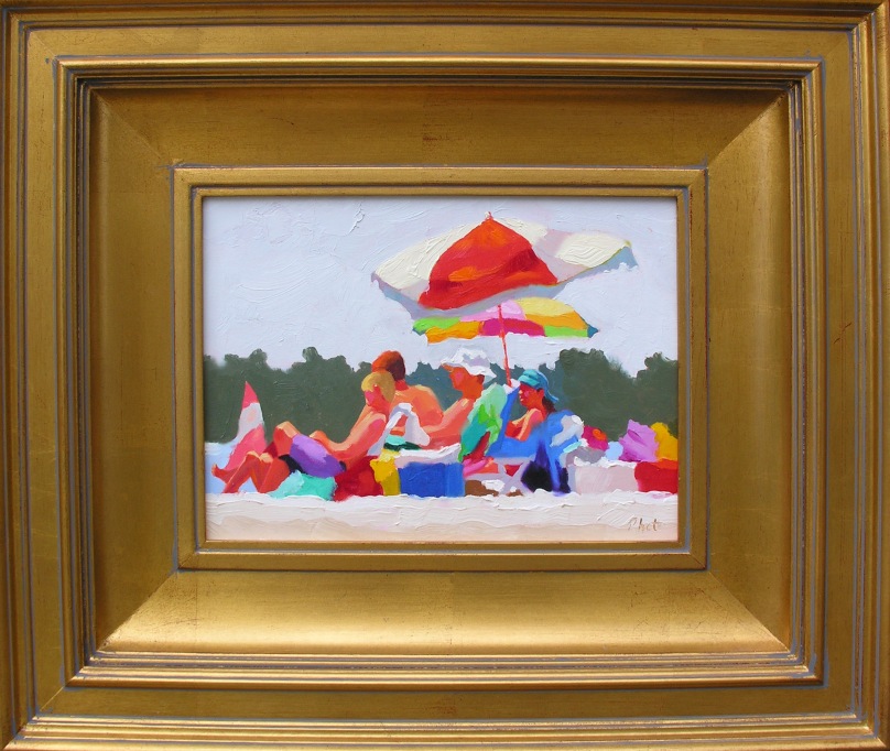 Packin' Heat III Rhett Thurman, The Sylvan Gallery oil on linen, 18x21 framed retail price $1,400 starting bid $470